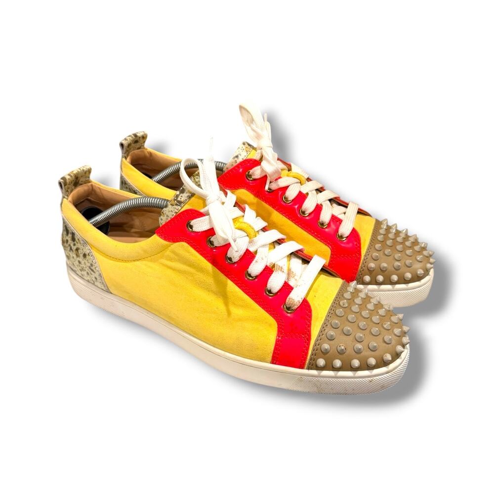 Christian Louboutin Spiked Low-Top Louis Junior Sneaker | Size 46EU(13US)